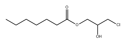 Heptanoic acid 2-hydroxy-3-chloropropyl ester 结构式
