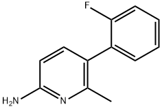 5-(2-Fluorophenyl)-6-methylpyridin-2-amine 结构式