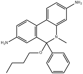 3,8-Phenanthridinediamine, 6-butoxy-5,6-dihydro-5-methyl-6-phenyl- 结构式