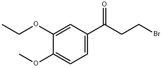 1-Propanone, 3-bromo-1-(3-ethoxy-4-methoxyphenyl)- 结构式