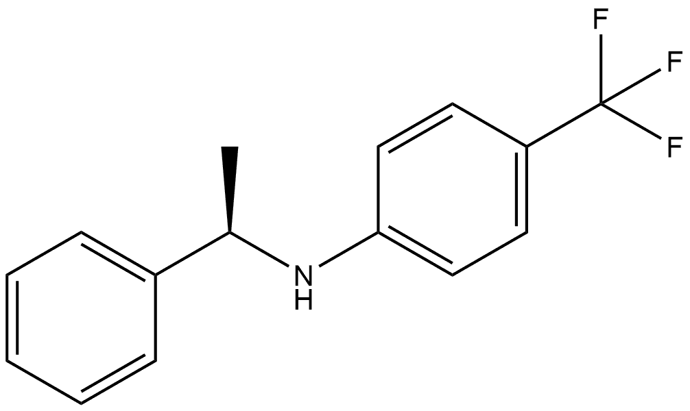 (αR)-α-Methyl-N-[4-(trifluoromethyl)phenyl]benzenemethanamine 结构式