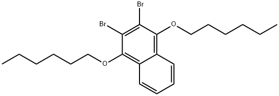 2,3-二溴-1,4-双(己氧基)萘 结构式