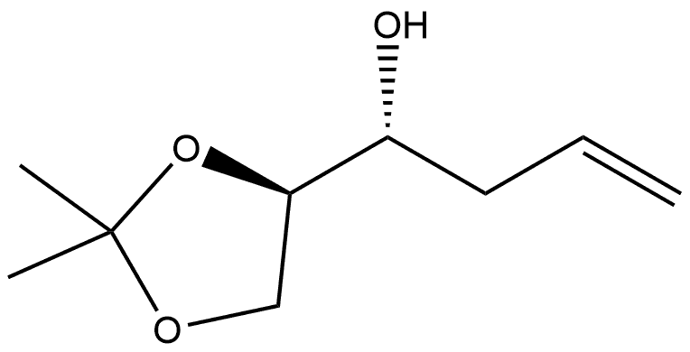 1,3-Dioxolane-4-methanol, 2,2-dimethyl-α-2-propen-1-yl-, (αR,4R)- 结构式