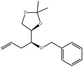 (R)-4-[(S)-1-(苄氧基)-3-丁烯-1-基]-2,2-二甲基-1,3-二氧戊环 结构式