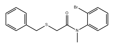 Acetamide, N-(2-bromophenyl)-N-methyl-2-[(phenylmethyl)thio]- 结构式