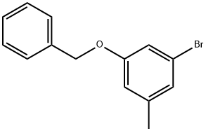 1-(苄氧基)-3-溴-5-甲基苯 结构式