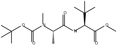 L-Valine, N-[(1,1-dimethylethoxy)carbonyl]-N-methyl-L-alanyl-3-methyl-, methyl ester (9CI) 结构式