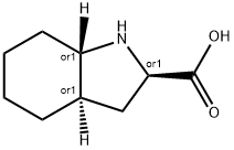 1H-Indole-2-carboxylicacid,octahydro-,(2-alpha-,3a-bta-,7a-alpha-)-(9CI) 结构式