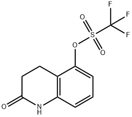 Methanesulfonic acid, 1,1,1-trifluoro-, 1,2,3,4-tetrahydro-2-oxo-5-quinolinyl ester 结构式