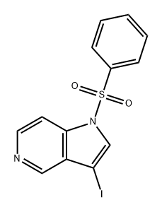 1H-Pyrrolo[3,2-c]pyridine, 3-iodo-1-(phenylsulfonyl)- 结构式