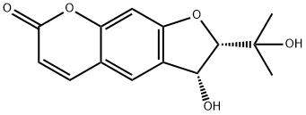 7H-Furo[3,2-g][1]benzopyran-7-one, 2,3-dihydro-3-hydroxy-2-(1-hydroxy-1-methylethyl)-, (2S,3R)- 结构式