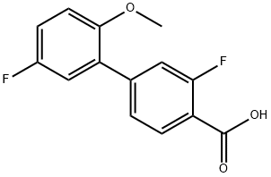 2-Fluoro-4-(5-fluoro-2-methoxyphenyl)benzoic acid 结构式