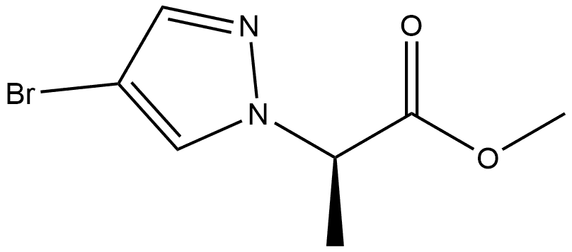 (R)-2-(4-溴-1H-吡唑-1-基)丙酸甲酯 结构式