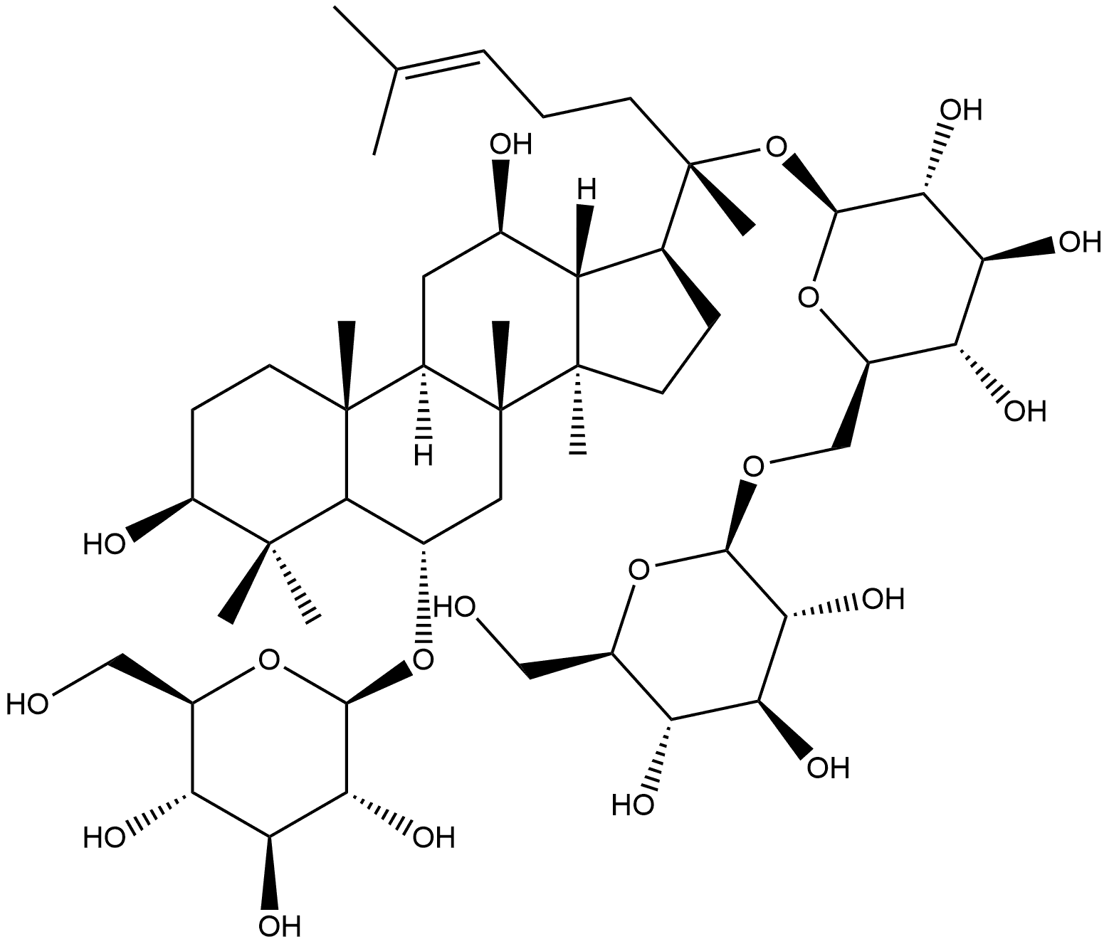 三七皂苷R3 结构式