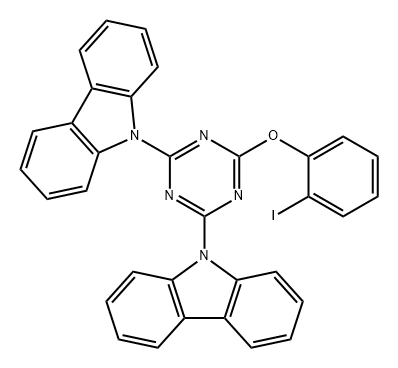 9H-咔唑,9,9'-[6-(2-碘苯氧基)-1,3,5-三嗪-2,4-二基]双-(9CI) 结构式