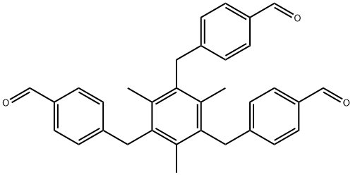 1,3,5-三(4-甲酰基苄基)-2,4,6-三甲苯 结构式