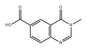 3-甲基-4-氧代-3,4-二氢喹唑啉-6-甲酸 结构式