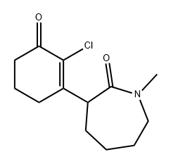 2H-Azepin-2-one, 3-(2-chloro-3-oxo-1-cyclohexen-1-yl)hexahydro-1-methyl- 结构式