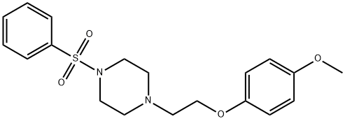Piperazine, 1-[2-(4-methoxyphenoxy)ethyl]-4-(phenylsulfonyl)- 结构式
