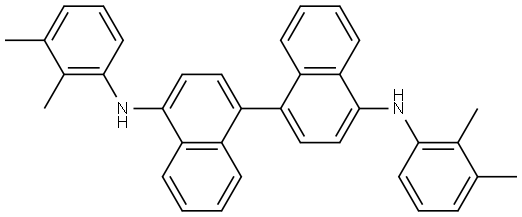 [1,1′-Binaphthalene]-4,4′-diamine, N4,N4′-bis(2,3-dimethylphenyl)- 结构式