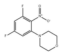 4-(3,5-二氟-2-硝基苯基)吗啉 结构式
