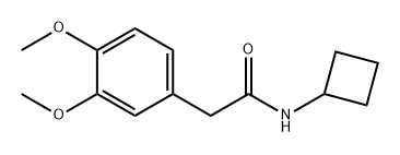 Benzeneacetamide, N-cyclobutyl-3,4-dimethoxy- 结构式