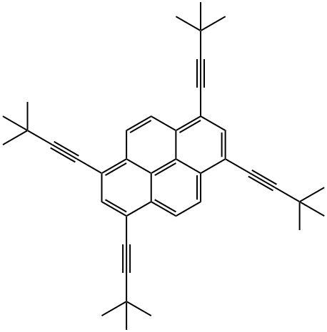 1,3,6,8-四(3,3-二甲基丁炔-1-基)芘 结构式