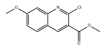 2-氯-7-甲氧基喹啉-3-羧酸甲酯 结构式