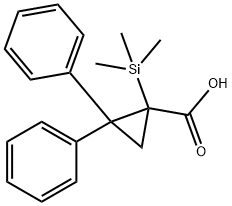 2,2-Diphenyl-1-(trimethylsilyl)cyclopropanecarboxylic acid 结构式