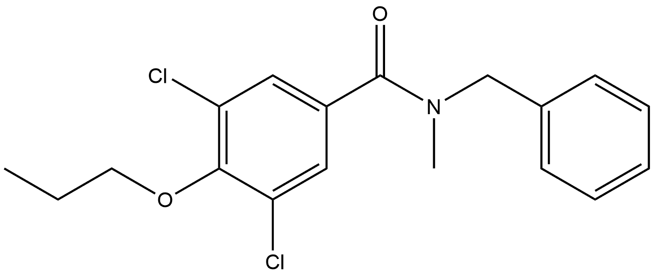 3,5-Dichloro-N-methyl-N-(phenylmethyl)-4-propoxybenzamide 结构式