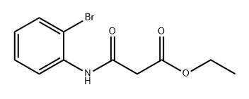 2-[(2-溴苯基)氨基甲酰基]乙酸乙酯 结构式