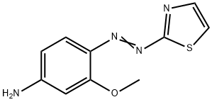 3-甲氧基-4-(噻唑-2-基二氮烯基)苯胺 结构式