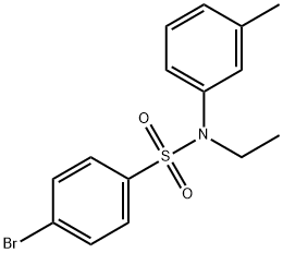 4-溴-N-乙基-N-(间甲苯基)苯磺酰胺 结构式