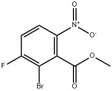 2-溴-3-氟-6-硝基苯甲酸甲酯 结构式