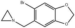 1-((6-Bromobenzo[d][1,3]dioxol-5-yl)methyl)aziridine 结构式