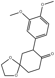 7-(3,4-Dimethoxyphenyl)-1,4-dioxaspiro[4.5]decan-8-one 结构式