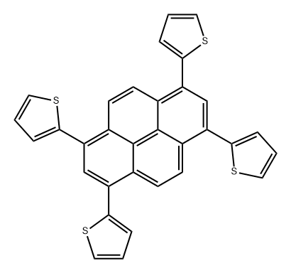 Thiophene, 2,2',2'',2'''-(1,3,6,8-pyrenetetrayl)tetrakis- 结构式