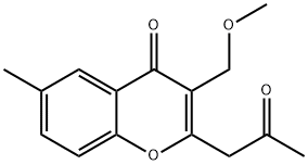 3-(Methoxymethyl)-6-methyl-2-(2-oxopropyl)-4H-chromen-4-one 结构式