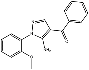 (5-AMINO-1-(2-METHOXYPHENYL)-1H-PYRAZOL-4-YL)(PHENYL)METHANONE 结构式