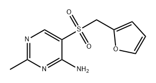 5-[(呋喃-2-基)甲磺酰基]-2-甲基嘧啶-4-胺 结构式