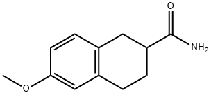 6-Methoxy-1,2,3,4-tetrahydro-naphthalene-2-carboxylic acid amide 结构式