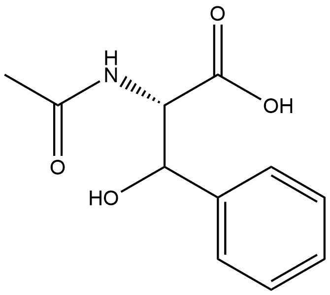 L-Phenylalanine, N-acetyl-β-hydroxy- 结构式