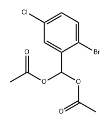 Methanediol, 1-(2-bromo-5-chlorophenyl)-, 1,1-diacetate 结构式