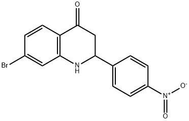 7-Bromo-2-(4-nitrophenyl)-2,3-dihydroquinolin-4(1H)-one 结构式