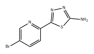 2-氨基-5-(5-溴-2-吡啶基)-1,3,4-噻二唑 结构式