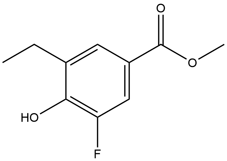 Methyl 3-ethyl-5-fluoro-4-hydroxybenzoate 结构式