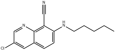 3-Chloro-7-(pentylamino)quinoline-8-carbonitrile 结构式