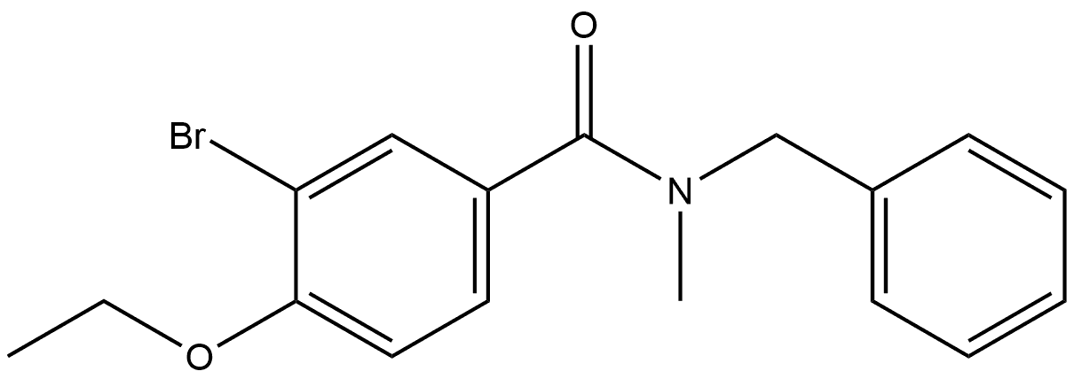 3-Bromo-4-ethoxy-N-methyl-N-(phenylmethyl)benzamide 结构式