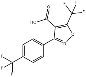 JR-13994, 5-(Trifluoromethyl)-3-(4-(trifluoromethyl)phenyl)isoxazole-4-carboxylic acid, 97% 结构式