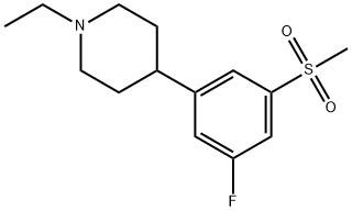 Piperidine, 1-ethyl-4-[3-fluoro-5-(methylsulfonyl)phenyl]- 结构式